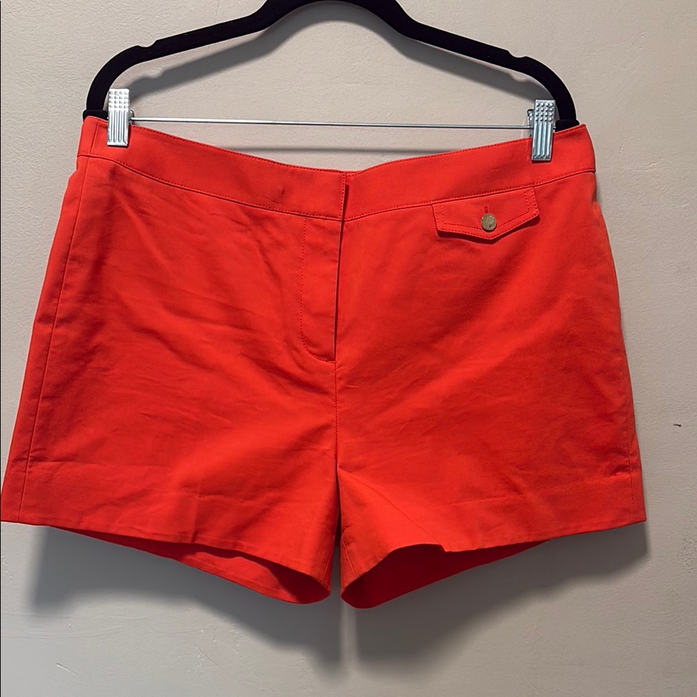 Tory Burch Women's Bright Red Casual Bermuda Shorts